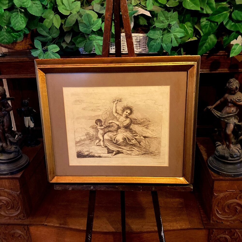 Giovanni Francesco Barbieri Guercino Original Etching Francesco Bartolozzi 1764